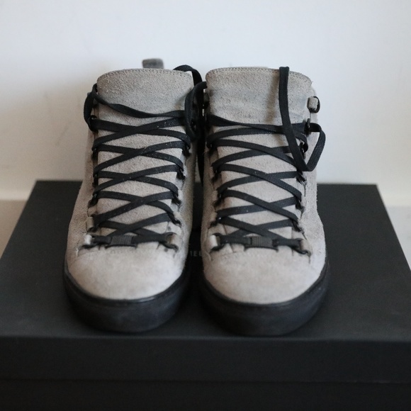 Balenciaga Other - Balenciaga Men's Arena Grey Suede Sneaker